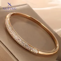 Elegant Xuping Simple Style Round Alloy Plating Inlay Artificial Diamond 18k Gold Plated Women's Bangle main image 3