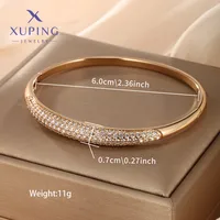 Elegant Xuping Simple Style Round Alloy Plating Inlay Artificial Diamond 18k Gold Plated Women's Bangle sku image 1