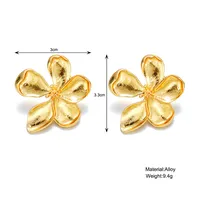 1 Pair Sweet Simple Style Flower Plating Alloy Ear Studs main image 2