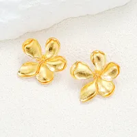 1 Pair Sweet Simple Style Flower Plating Alloy Ear Studs main image 4