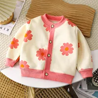 Autumn And Winter New Children's  Knitted Coat Boys And Girls Baby Warm Cardigan Thickened Outer Wear Sweater sku image 6