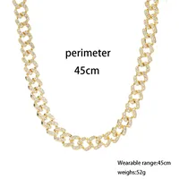 Glam Luxurious Shiny Geometric 18K Gold Plated Artificial Rhinestones Alloy Wholesale Necklace main image 2