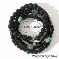 Casual Simple Style Streetwear Geometric Natural Stone Beaded Men's Bracelets main image 2