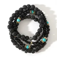 Casual Simple Style Streetwear Geometric Natural Stone Beaded Men's Bracelets sku image 1