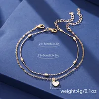 Wholesale Jewelry Casual Simple Style Starry Sky Copper Anklet main image 2