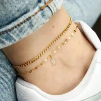 Wholesale Jewelry Casual Simple Style Starry Sky Copper Anklet sku image 3