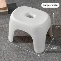 Adult Low Stool Bathroom Stool Wholesale Household Transparent Plastic Small Stool Multi-functional Shoe Changing Stool Pedal Small Bench sku image 1