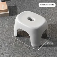 Adult Low Stool Bathroom Stool Wholesale Household Transparent Plastic Small Stool Multi-functional Shoe Changing Stool Pedal Small Bench sku image 2