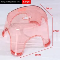 Adult Low Stool Bathroom Stool Wholesale Household Transparent Plastic Small Stool Multi-functional Shoe Changing Stool Pedal Small Bench sku image 13