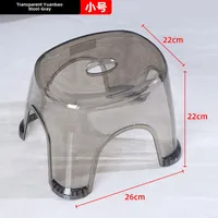 Adult Low Stool Bathroom Stool Wholesale Household Transparent Plastic Small Stool Multi-functional Shoe Changing Stool Pedal Small Bench sku image 8