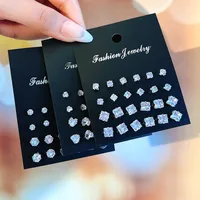 1 Set Simple Style Geometric Plating Alloy Ear Studs main image 3