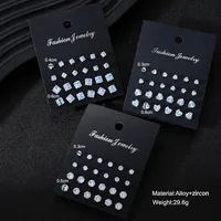 1 Set Simple Style Geometric Plating Alloy Ear Studs main image 2