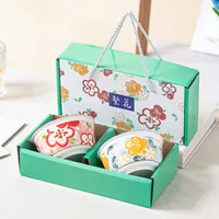 Ceramic Tableware Dishes Suit Sets Of Bowls And Chopsticks Suit Gift Box Opening Activities Wedding Exhibition Hand Gift Small Gifts sku image 13