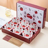 Ceramic Tableware Dishes Suit Sets Of Bowls And Chopsticks Suit Gift Box Opening Activities Wedding Exhibition Hand Gift Small Gifts sku image 37