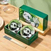 Ceramic Tableware Dishes Suit Sets Of Bowls And Chopsticks Suit Gift Box Opening Activities Wedding Exhibition Hand Gift Small Gifts sku image 6