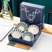 Ceramic Tableware Dishes Suit Sets Of Bowls And Chopsticks Suit Gift Box Opening Activities Wedding Exhibition Hand Gift Small Gifts sku image 25