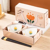 Ceramic Tableware Dishes Suit Sets Of Bowls And Chopsticks Suit Gift Box Opening Activities Wedding Exhibition Hand Gift Small Gifts sku image 15