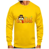 Men's Cartoon Letter Casual Long Sleeve Slim Round Neck main image 1