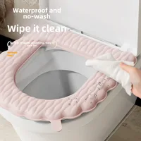 Waterproof Thickened Toilet Seat Cushion Four Seasons Universal Toilet Seat Cover Household Stain-resistant Paste Toilet Cover Autumn And Winter Toilet Cover main image 1