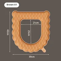 Waterproof Thickened Toilet Seat Cushion Four Seasons Universal Toilet Seat Cover Household Stain-resistant Paste Toilet Cover Autumn And Winter Toilet Cover sku image 3