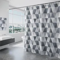 Triangle    Thickened Waterproof Shower Curtain Polyester Shower Curtain Fabric  Direct main image 1