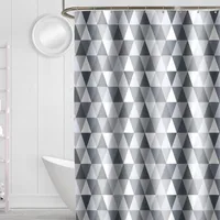 Triangle    Thickened Waterproof Shower Curtain Polyester Shower Curtain Fabric  Direct main image 2