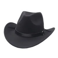 New Fashion Hat Jazz Hat Autumn And Winter Men's And Women's Big Brim Simple British Style Top Hat Jazz Hat sku image 2