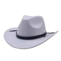 New Fashion Hat Jazz Hat Autumn And Winter Men's And Women's Big Brim Simple British Style Top Hat Jazz Hat sku image 8