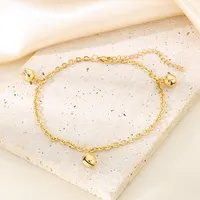 Wholesale Jewelry Simple Style Bell 304 Stainless Steel 18K Gold Plated Anklet main image 8