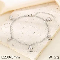 Wholesale Jewelry Simple Style Bell 304 Stainless Steel 18K Gold Plated Anklet sku image 3