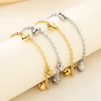 Wholesale Jewelry Simple Style Bell 304 Stainless Steel 18K Gold Plated Anklet main image 3