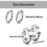 Stainless Steel Ear Clip Earrings Without Ear Penetration Puncture Jewelry Classic Personality Trendy Men main image 4