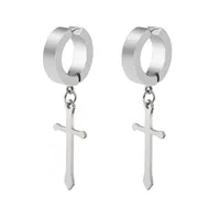 Stainless Steel Ear Clip Earrings Without Ear Penetration Puncture Jewelry Classic Personality Trendy Men sku image 8