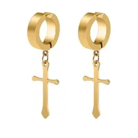 Stainless Steel Ear Clip Earrings Without Ear Penetration Puncture Jewelry Classic Personality Trendy Men sku image 12