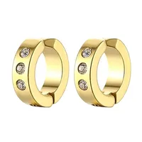 Stainless Steel Ear Clip Earrings Without Ear Penetration Puncture Jewelry Classic Personality Trendy Men sku image 11