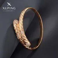 Retro Xuping Snake Alloy Inlay Artificial Gemstones 18k Gold Plated Women's Bangle main image 4