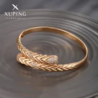 Retro Xuping Snake Alloy Inlay Artificial Gemstones 18k Gold Plated Women's Bangle main image 5