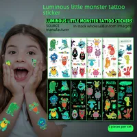 New Children's Cartoon Luminous Little Monster Tattoo Stickers Waterproof Cute Boys And Girls Stickers Spot Wholesale main image 1