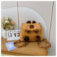 New Cartoon Cute Niche Mao Mao Bag Doll Doll Plush Bag Student Commuter Crossbody Small Shoulders sku image 1