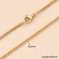 5 Strands/Package 304 Stainless Steel 18K Gold Plated Rose Gold Plated Twisted Chain Polished 450mm 500mm 600mm Jewelry Accessories main image 3