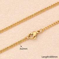 5 Strands/Package 304 Stainless Steel 18K Gold Plated Rose Gold Plated Twisted Chain Polished 450mm 500mm 600mm Jewelry Accessories main image 6