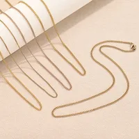 5 Strands/Package 304 Stainless Steel 18K Gold Plated Rose Gold Plated Twisted Chain Polished 450mm 500mm 600mm Jewelry Accessories main image 2