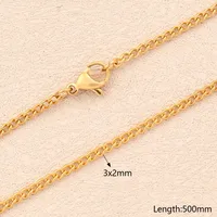 5 Strands/Package 304 Stainless Steel 18K Gold Plated Rose Gold Plated Twisted Chain Polished 450mm 500mm 600mm Jewelry Accessories main image 4