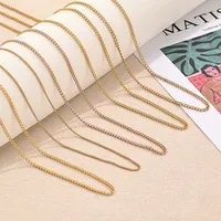 5 Strands/Package 304 Stainless Steel 18K Gold Plated Rose Gold Plated Twisted Chain Polished 450mm 500mm 600mm Jewelry Accessories main image 1