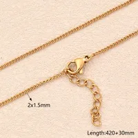 5 Strands/Package 304 Stainless Steel 18K Gold Plated Rose Gold Plated Twisted Chain Polished 450mm 500mm 600mm Jewelry Accessories main image 7