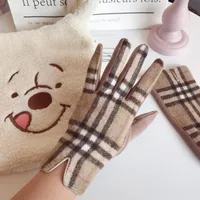 Women's Retro Plaid Woolen Polyester Gloves main image 2