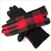 Women's Retro Plaid Woolen Polyester Gloves sku image 26