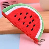 Unisex Fruit Plush Zipper Kids Wallets sku image 1