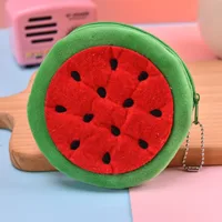 Unisex Fruit Plush Zipper Kids Wallets sku image 7