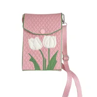 Women's Small Spring&summer Polyester Flower Vacation Square Flip Cover Shoulder Bag main image 2